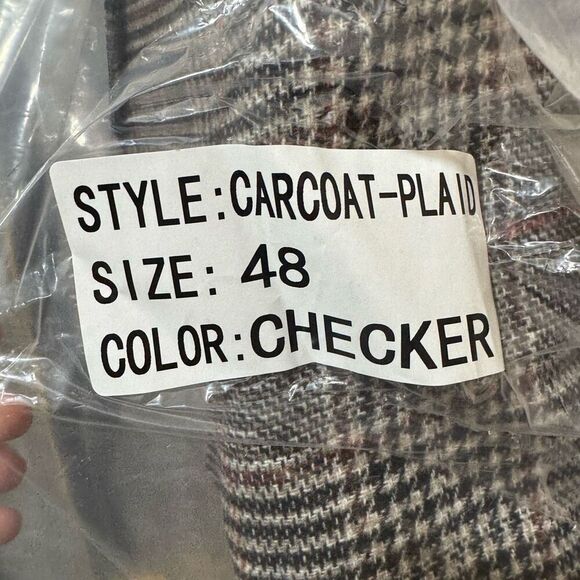 New Signature Carcoat Plaid- Checker Size 48 - Picture 6 of 12